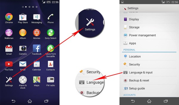 Settings,How to turn text autocorrecting off on Sony Xperia