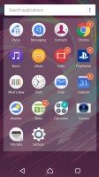 Standard app drawer - Sony Xperia XA review